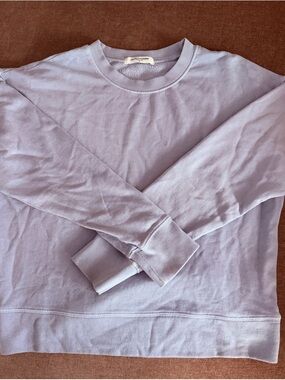 perfectwhitetee Blue Crewneck Sweatshirt Soft Knit Pullover Size S